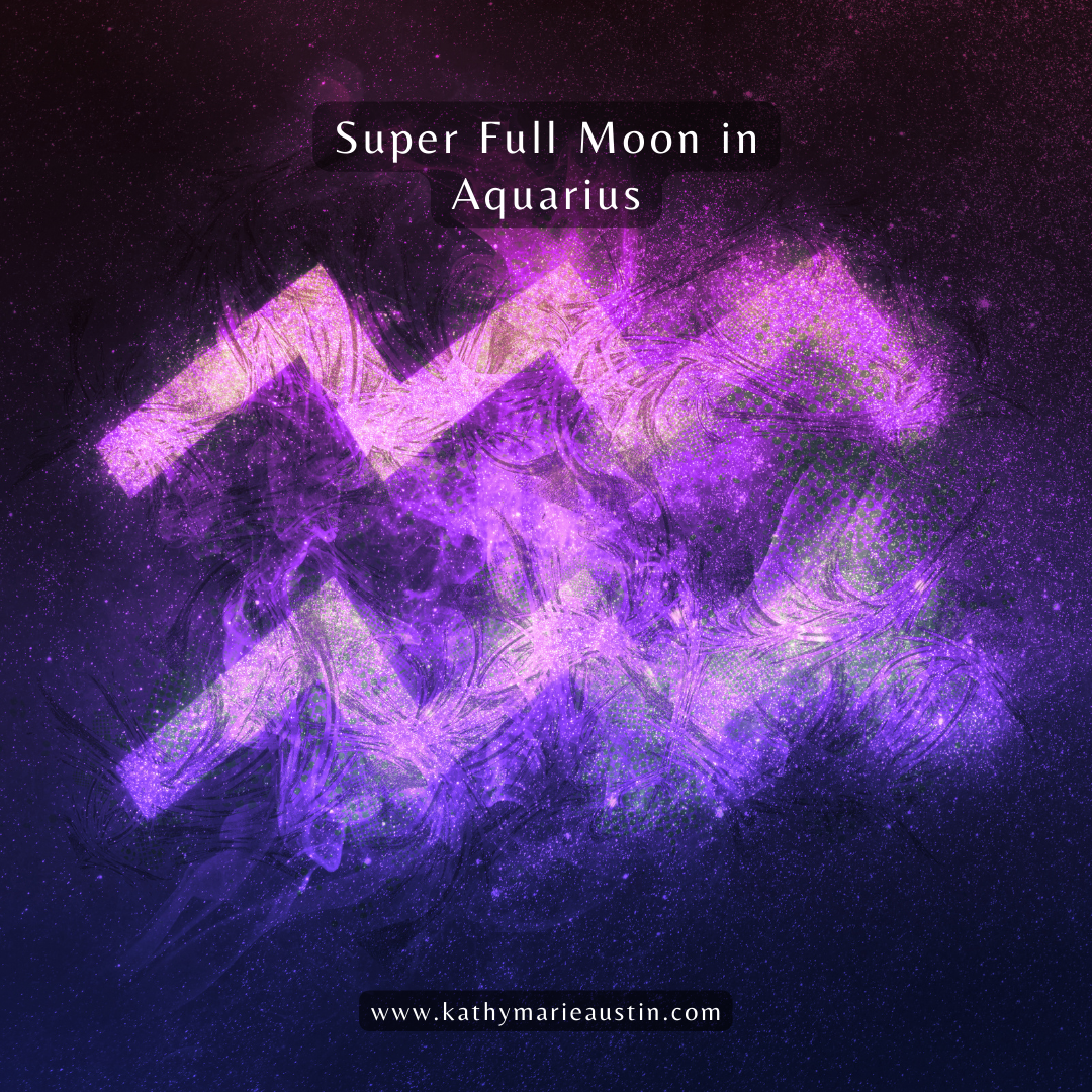 Purple Aquarius signs on starry back ground