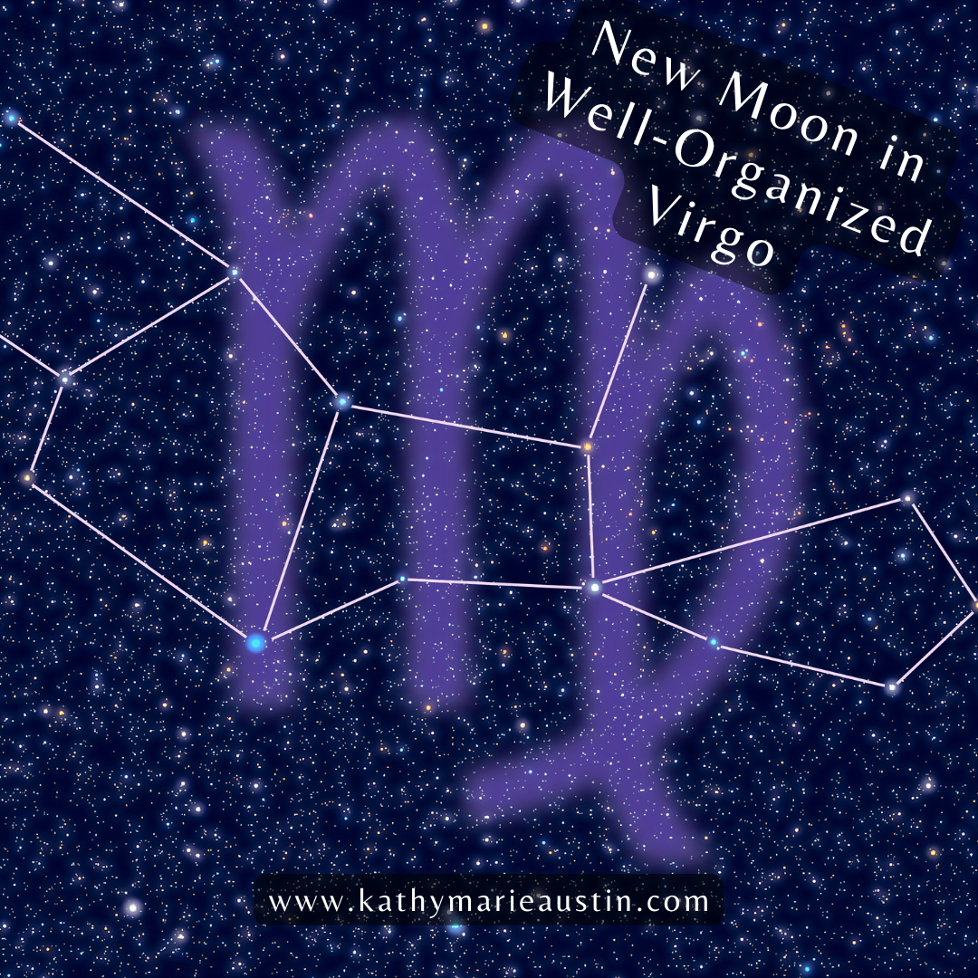 Purple virgo astrology sign over virgo constellation