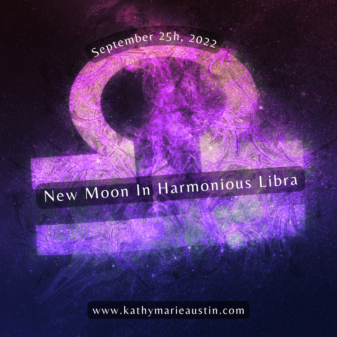 Purple libra astrology sign on dark background - Kathy Marie Austin